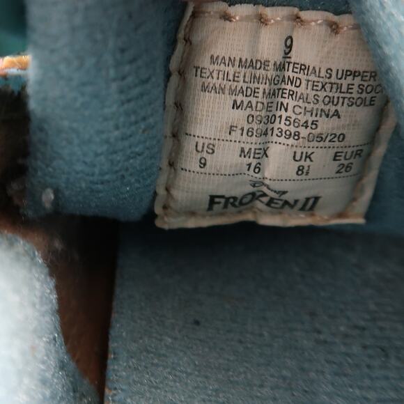 Frozen Shoes Kids Toddler 9 Casual Sneakers Anna Elsa Disney Characters Easy On - Picture 12 of 12